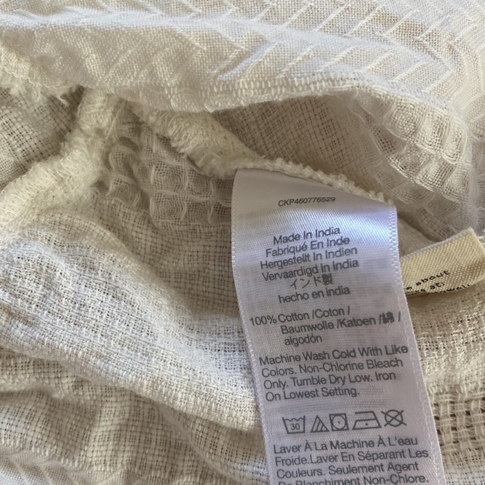 Madewell‎ Woven Cotton Boho Cream Dress Small - Picture 3 of 4